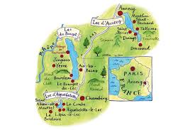 The French Lake District Illustrated Map Lake Map Lake Annecy