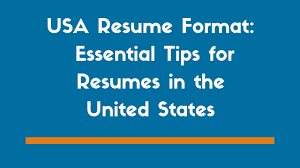 This resume is great for people who are chasing new industries that don't have a clear cut path. Usa Resume Format Best Tips And Examples Updated