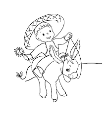 Fiesta mexican coloring pages birthday printable in. Pin On Mexican Donkey Coloring Pages
