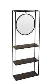 Grâce au design moderne et à la finition du vernis gris. Etagere Murale En Metal Avec Miroir Jolipa