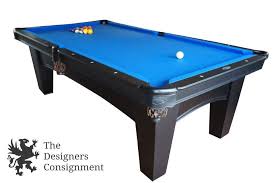 Brunswick Billiards Bayfield 8 Pool Table Oceanside Felt Matte Black Shield Poc The Designers Consignment Pool Table Brunswick Billiards 8 Pool Table