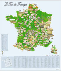 Detailed French Cheese Map Queso Comida