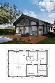 Plans D Une Maison Bois Lumiere De Plain Pied D Une Surface De 75m Deux Chambres Plansmaisonbois En 2020 Plan Maison Bois Plan Maison Ossature Bois Plan Maison