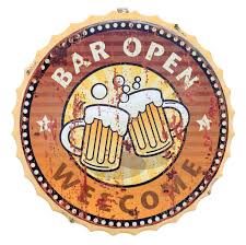 Welcome to the nut house car metal tin sign vintage retro f.u.m. Blechschild Kronkorken Bar Open Welcome Schild 50cm Magnettafel Antik Stil Kronkorken Bier Schilder Blech