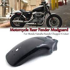 Motorcycle Rear Fender Mudguard Metal Black For Honda Yamaha Suzuki Chopper Yamaha Motorcycle Suzuki