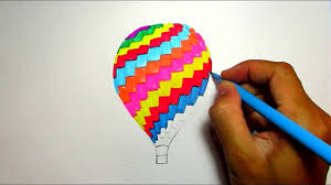 Here is a fun way for kids to explore color, rainbows and play at the same time. Drawing Ideas Of Hot Air Balloon Easy Drawings For Kids With Rainbow Colors Youtube