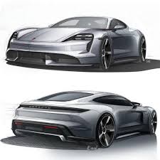 Car Design Sketch On Instagram Porsche Taycan Official Sketches By Emiel Bur Car Sketches Car Design Sketch Car Design Porsche Taycan