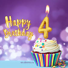 I truly hope, that for every candle on your birthday. Happy Birthday 4 Years Old Animated Card Download On Funimada Com
