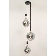 hanglamp number three zwart 3 dimbare giants smoke hanglamp led lamp lichtarmaturen