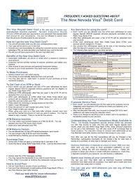If you are applying for a new wells fargo card: The New Nevada Visa Debit Card The Nevada Unemployment
