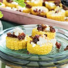 Baconstrodd Majskolv Med Fetaost Recept Mat Bacon Kycklingpaj