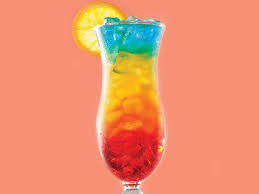 Rainbow Paradise Cocktail Recipe Paradise Cocktail Rainbow Cocktail Pretty Alcoholic Drinks