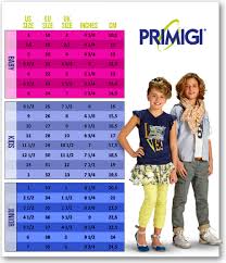 Primigi Kids Shoes Sizing Chart From Parakeetfeet Com Scarpe