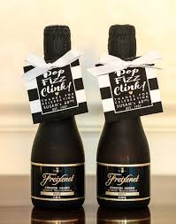 Really Cute Idea For A Party Guest Favor Mini Champagne Favor Tags Personalized Birthd Mini Champagne Favors Wedding Invitations Champagne Champagne Favors