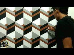 091 3d Wall Painting Cat Tembok Kreatif 3d 3d Wall Decoration Lukisan 3d Youtube Seni Kreatif Lukisan Kreatif