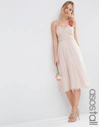 If you want tall midi dresses that actually live up to their name, hit. Asos Tall Wedding Ruched Midi Dress With Corsage Straps Shopperboard