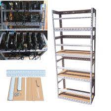24 inches x 24 inches lateral 1 inch supports: Diy 4 Layer Steel Btc Miner Mining Rig Open Air Frame Case Shelf Set For 24 Gpu Buy From 213 On Joom E Commerce Platform