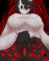 Rule 34 - Big Breasts Black Hair Claws Eyes On Body Folly (regretevator)  Half-dressed Looking At Viewer Low-angle View Nipples Visible Through  Clothing Red Eyes Red Pussy Regret9001 Regretevator Roblox Spiked Hair