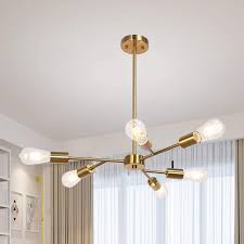 Shop wayfair for bedroom lighting to match every style and budget. Sputnik Chandelier Modern Ceiling Light Fixture Mid Century Black And Gold Industrial Pendant Light Semi Flush Mount Lighting For Living Room Dining Room Bedroom Kitchen Bar Cafe Chandeliers Tools Home Improvement