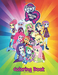 My little pony equestria girls coloring pages. Amazon Com My Little Pony Equestria Girls Coloring Book Awesome Coloring Book With Cute Illustrations For Kids And Adults 60 Exclusive Illustrations 9798668170081 World Licorn Books