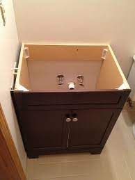 Installing a new bathroom vanity costs $300 to $3,800, about $1,500 on average. Vanity Base Ready For Countertop Installation Photo Credit C Home Cost Com 2013 Bathroom Diy Bathroom Vanity Bathroom Vanity Tops How To Install Countertops