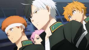 Sakura, Nirei, and Suo finish their meeting with Umemiya, the other members  of the Four Kings, and other prominent leading figures. After, they  encounter a suspicious-looking three-man group? The English dub for