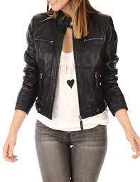 Leather Planet Women S Lambskin Leather Bomber Biker Jacket At Amazon Women S Coats Shop Leather Jackets Women Leather Jacket Black Jackets For Women