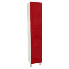 Découvrez dans notre rayon balais un vaste choix d'articles à petit prix ! Placard A Balai 1 Porte Labad Coloris Blanc Rouge Vente De Armoire De Cuisine Conforama