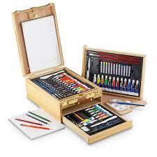 Royal Langnickel 104 Piece All Media Easel Artist Set This Set Features A Wide Assortment Of Pencils Pastels And Artists Set Gifts For An Artist Art Easel