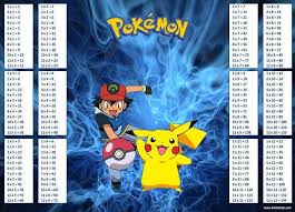 ash pikachu learning maths times tables multiplication chart ks2 on popscreen in 2020 multiplication chart maths times tables learning math ash pikachu learning maths times