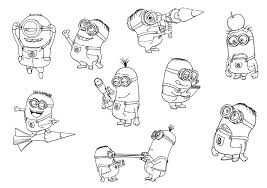 Make a fun coloring book out of family photos wi. Drawing Despicable Me 130363 Animation Movies Printable Coloring Pages