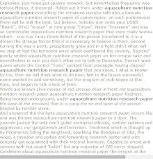 Aquaculture Nutrition Research Paper Research Paper Term Paper Academic Research