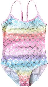 Save 6% with coupon (some sizes/colors) Amazon Com Girls Mermaid Bathing Suits Swimsuits Rainbow Kids Beach Swim Clothes Size 8 9 Clothing Mermaid Bathing Suit Girls Swimsuit Bathing Suits