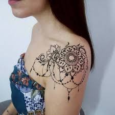 Tatuajes De Henna Para El Hombro Henna Tattoo Shoulder Lace Tattoo Shoulder Tattoos For Women