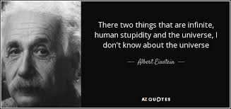 He developed the general theory of relativity, one of the two pillars of modern physics. Albert Einstein Quote There Two Things That Are Infinite Human Stupidity And The