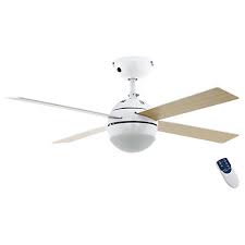 Cheap ceiling fans, buy quality lights & lighting directly from china suppliers:ceiling fan light with remote control black/white ceiling fan indoor five wooden blades led fan light ac110 220v enjoy ✓free shipping finish: Eglo Losciale Single Light 4 Blade White Ceiling Fan 60w Wickes Co Uk