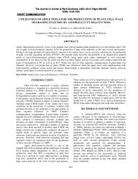 Maybe you would like to learn more about one of these? Pdf Utilization Of Apple Peels For The Production Of Plant Cell Wall Degrading Enzyme By Aspergillus Fumigatus Muhammad Sohail Academia Edu