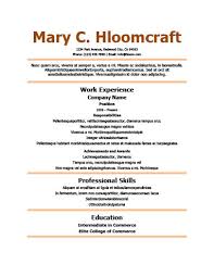 Wendy is good option whether you're applying for your first or fifth job. Simple Resume Templates 75 Examples Free Download Popular Resume