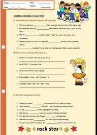 One of the pairs makes some statements that are true or false. Adverbs Of Manner Place And Time Key My English Printable Worksheets