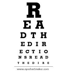Custom Eye Chart Maker Any Message Activities For My