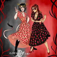 Cimeiries Art On Instagram I Have Been Seeing This Dresses In Every Art Account I Follow So Why Not Try To Holly Black Books Holly Black Strawberry Dress
