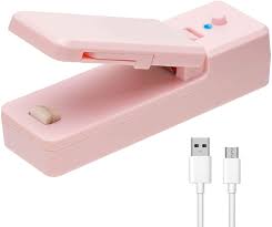Maybe you would like to learn more about one of these? Amazon Com Mini Bag Sealer 2 In 1 Portable Rechargeable Handheld Vacuum Heat Sealers Cutter Sealing Machine For Plastic Bags Storage Snack Cookies Freshness Kitchen Food Pink Kitchen Dining