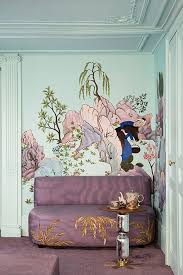 Find the best colors for better mood. St Leger Viney Colourful New Designs By India Mahadvi De Gournay Wallpaper Decor Fabric Houses