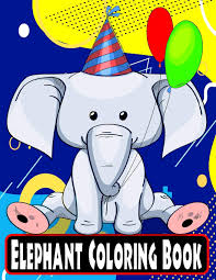 Cartoon image of a elephant and butterfly, color and black and white versions, useful as coloring book for kids cute elephant and stars dream big little one nursery poster. Elephant Coloring Book 51 Hand Drawn 8 5x11 Size Giant Full Page Jumbo Elephant Colouring Drawing Collection For Kids Children Toddler Boys And Girls Publication Elephant Coloring Book 9781671534018 Amazon Com Books