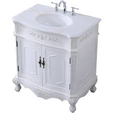Between fresh fixture finishes and white vanity tops that wow, there's a lot going. Elegant Decor Danville 32 Single Marble Top Bathroom Vanity In Antique White Vf10132aw