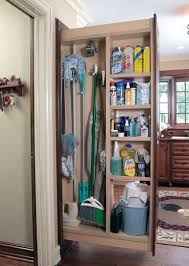 Pull Out Broom Closet Somehow Turn The Skinny Useless Cabinet On The Side Of The Fridge Into This Storage Home Organization