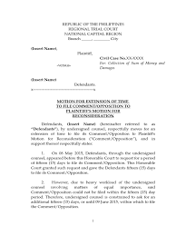 Check spelling or type a new query. Motion For Extension To File Answer
