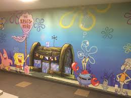 Large Wall Mural Party With All The Bikini Bottom Crew Person Spongebob Squarepants Plankton Gary And Patrick Animo