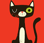 Profile Picture of Black Cat by Jason Ruddy and Catherine McDald on Artfully Walls (@artfullywalls.com) on Google