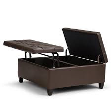 Target/furniture/storage ottoman coffee table (1416)‎. Simpli Home Harrison Storage Coffee Table Ottoman In Chocolate Brown Axcot 265 Cbr